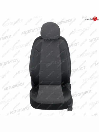 Чехлы сидений (экокожа/велюр) Автопилот (черный/федерер) Audi Q5  8R (2008-2017) дорестайлинг, рестайлинг