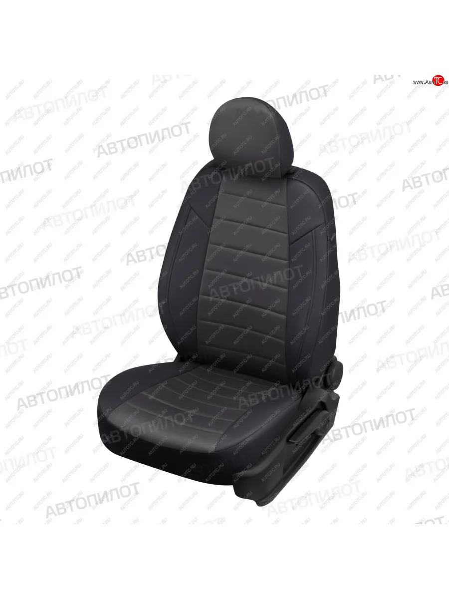 Чехлы сидений (экокожа/алькантара) Автопилот  Audi A5 (2007-2016) 8T (черный/темно-серый)  в Керчи Республика Крым