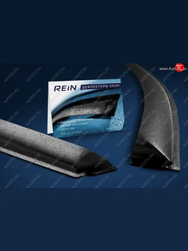 Дефлекторы окон (вставные под резинку, двухсоставные, 4 детали) REIN ГАЗ ГАЗель  3302 (1994-2010) дорестайлинг шасси, 1-ый рестайлинг бортовой 