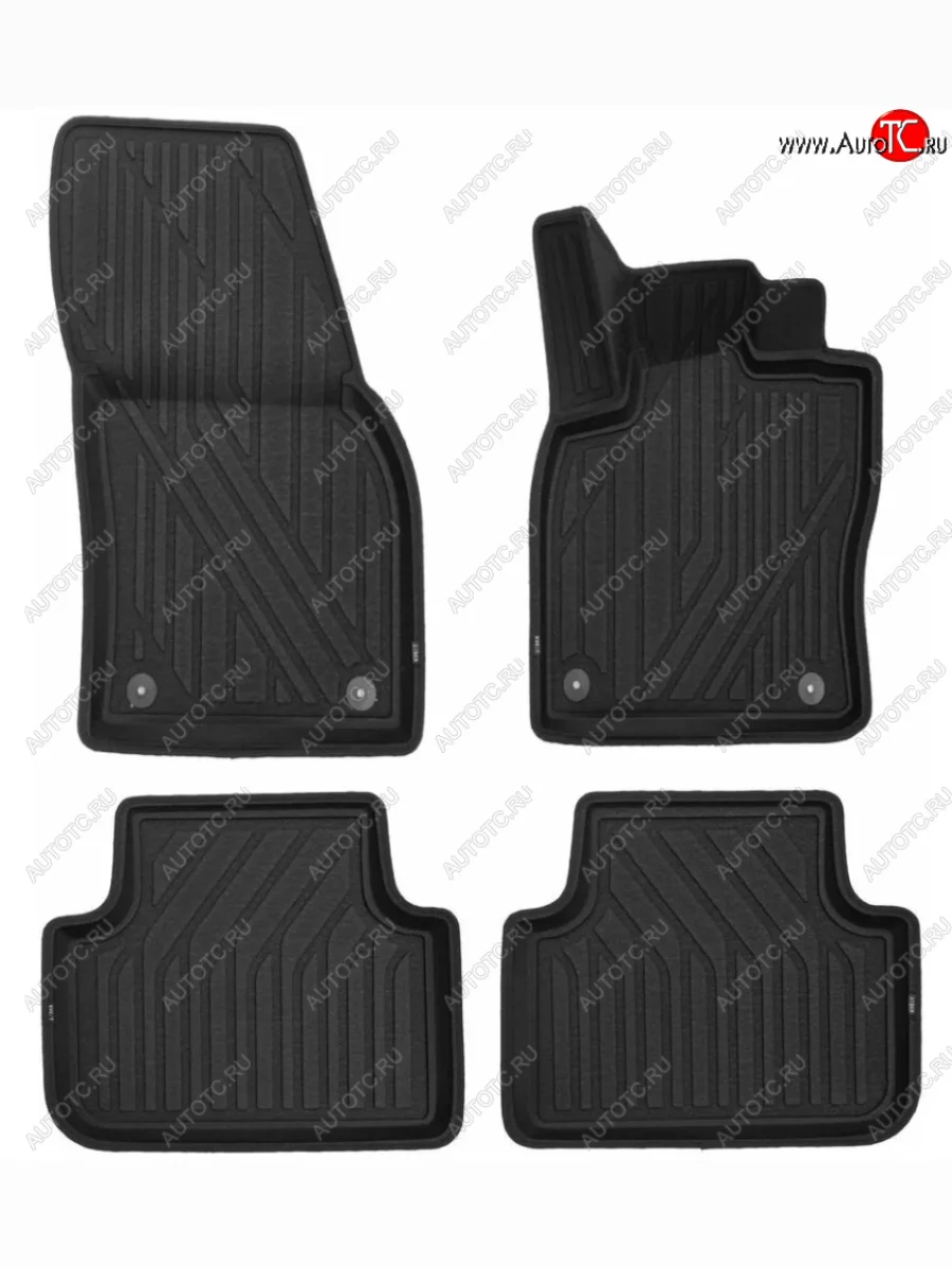 Комплект ковриков в салон (полиуретан, 3D, чёрные) KVEST  Mercedes-Benz GLE Coupe (2019-2025) C167  в Самаре Самарской области