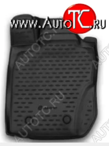 Водительский коврик в салон (левый, полиуретан, 3D, чёрный) Element Nissan Terrano  D10 (2013-2016) дорестайлинг