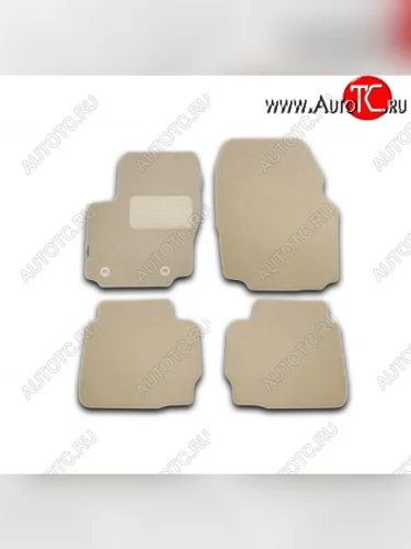 Комплект ковриков в салон (текстиль, бежевые) Autofamily Audi A8 D3 дорестайлинг (2002-2005)