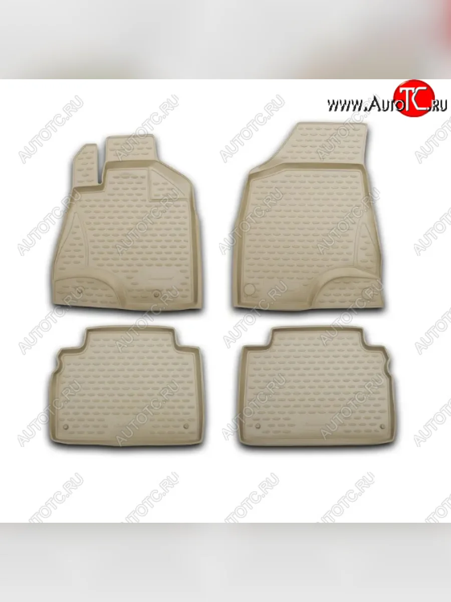 Комплект ковриков в салон (полиуретан, бежевые) Element Chevrolet Captiva  дорестайлинг (2006-2011)  с доставкой в г. Пермь