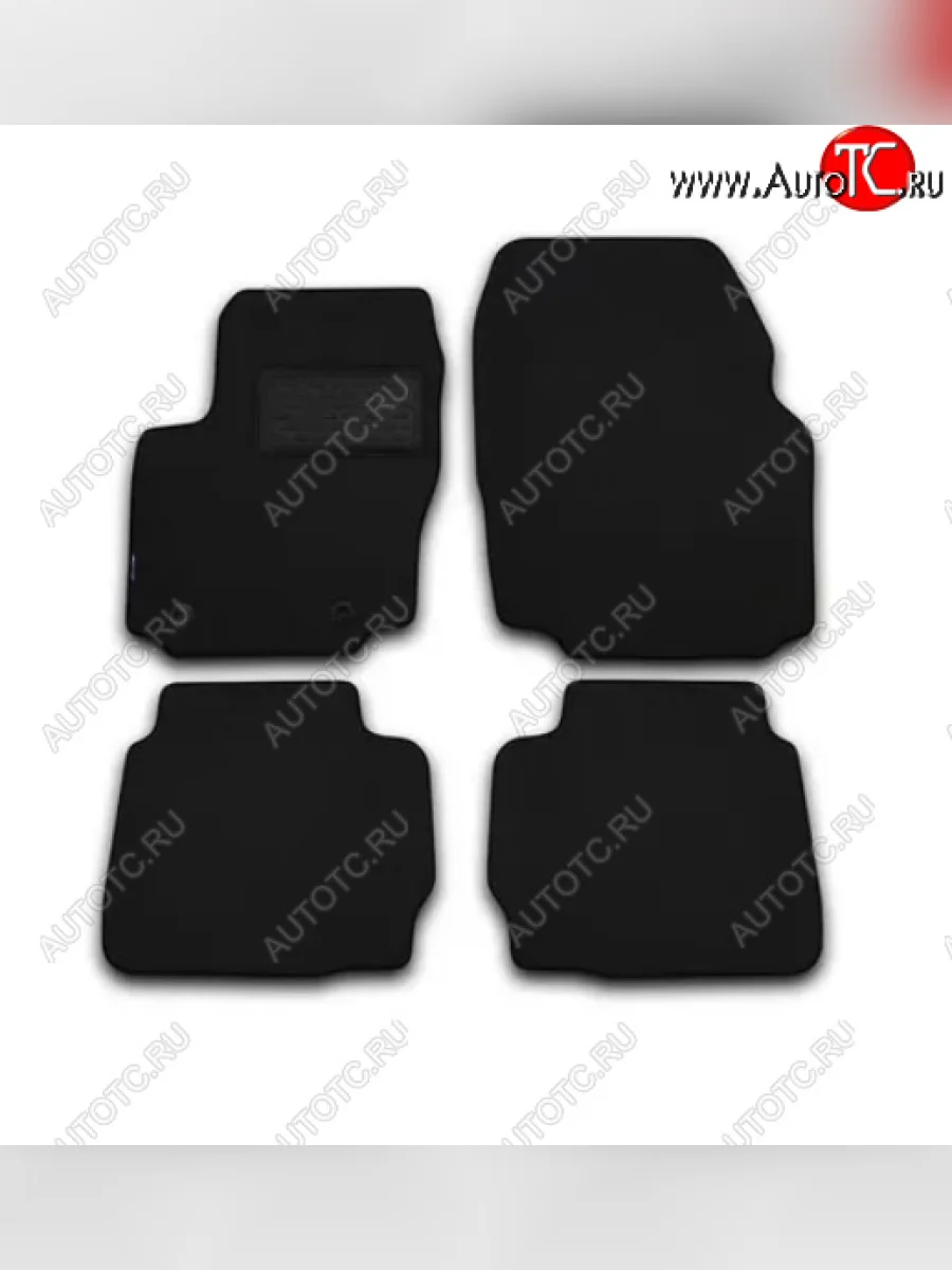 Комплект ковриков в салон (текстиль, чёрные) Autofamily Chevrolet Captiva 1-ый рестайлинг (2011-2013)  с доставкой в г. Керчь