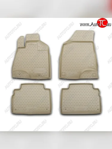 Комплект ковриков в салон (полиуретан, бежевые) Element Chevrolet Cruze  J300 (2009-2015) седан дорестайлинг, седан рестайлинг