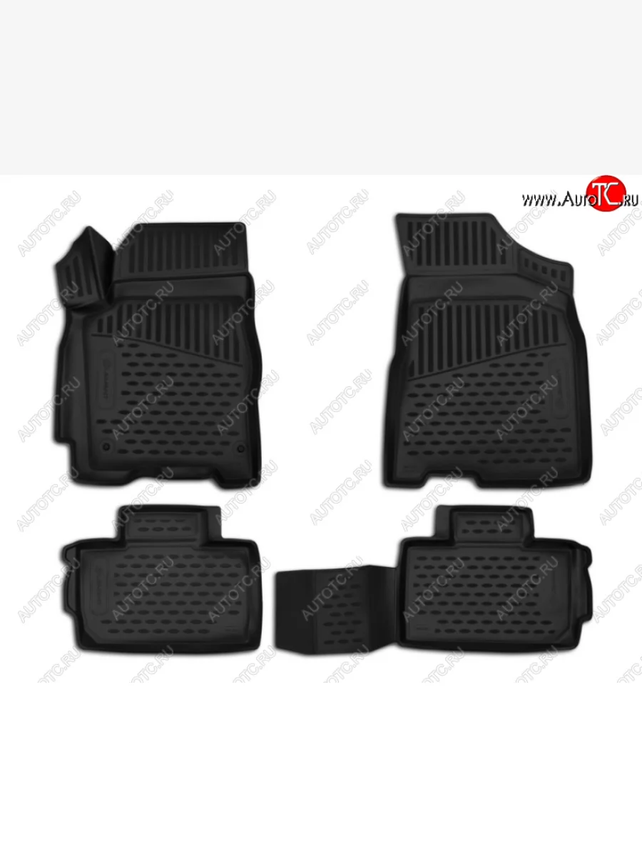 Комплект ковриков в салон (полиуретан, чёрные) Element Daewoo Nexia рестайлинг (2008-2015)  в Керчи Республика Крым