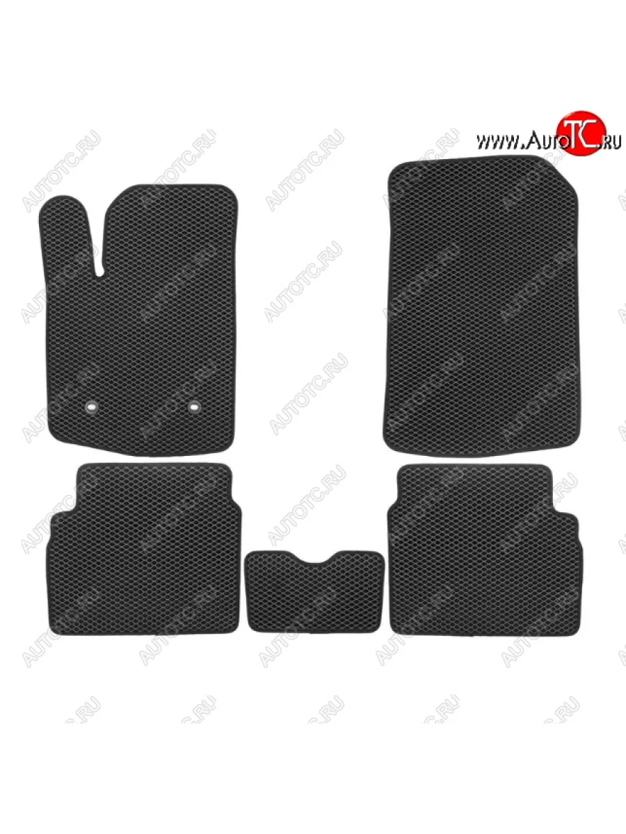 Комплект ковриков в салон (чёрные чёрная окантовка) Klever EVA Chevrolet Aveo T250 седан рестайлинг (2006-2011)  в Керчи Республика Крым