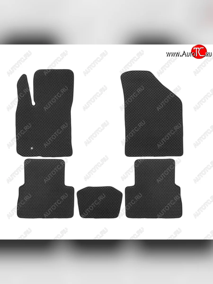 Комплект ковриков в салон (чёрные чёрная окантовка) Klever EVA Chevrolet Lacetti седан (2002-2013)  в Воронеже Воронежской области