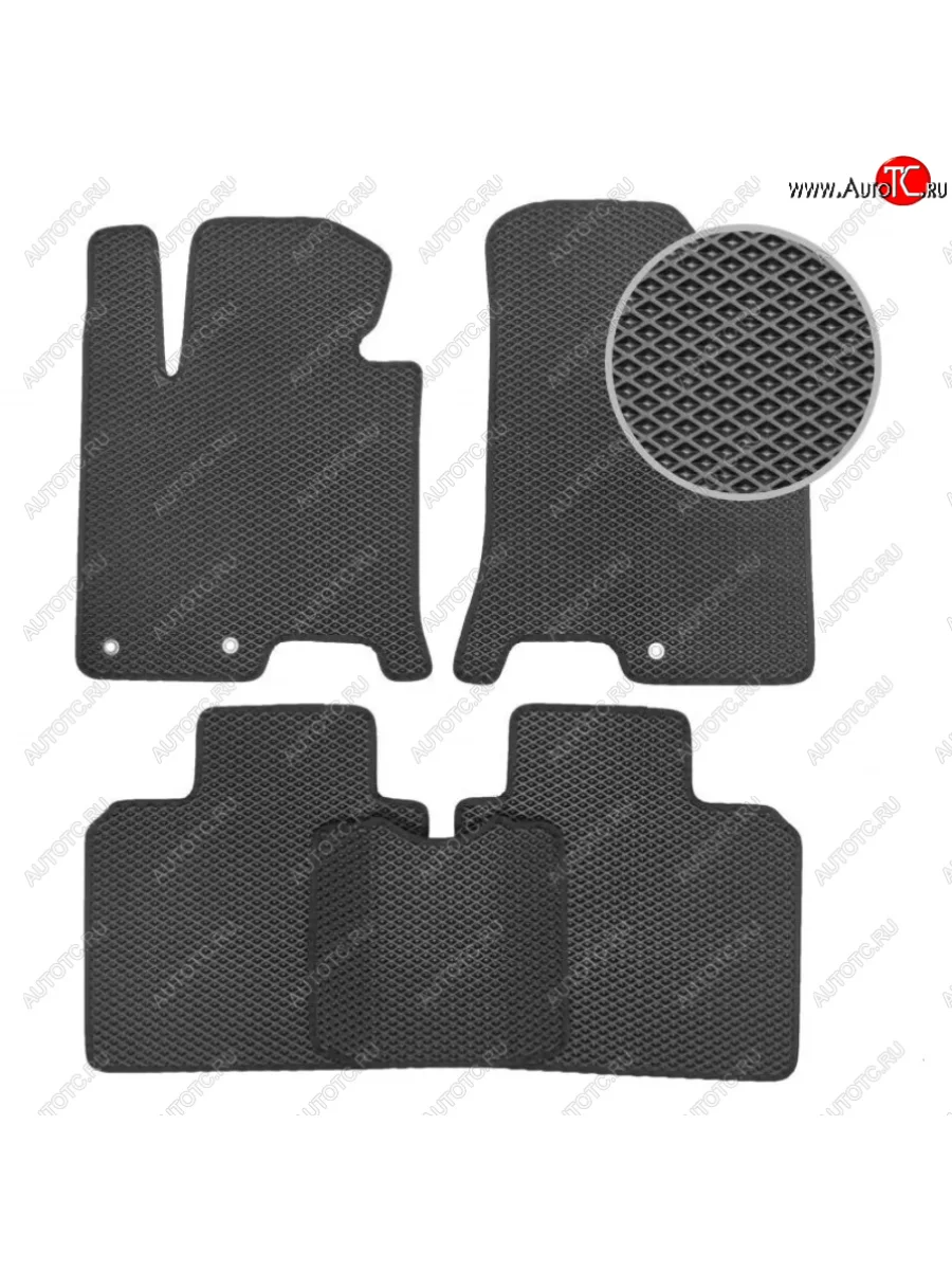 Комплект ковриков в салон (чёрные, красная окантовка) Klever EVA  KIA Sportage (2021-2025) 5 NQ5  в Керчи Республика Крым