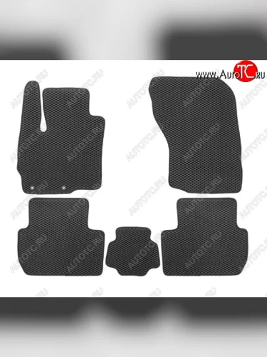 Комплект ковриков в салон (чёрные чёрная окантовка) Klever EVA Mitsubishi Outlander GF дорестайлинг (2012-2014)