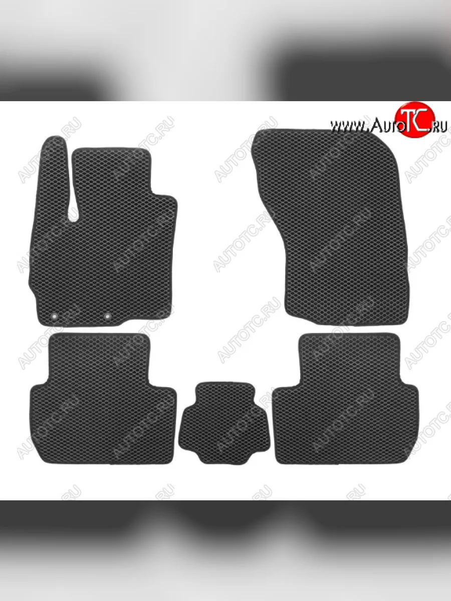 Комплект ковриков в салон (чёрные чёрная окантовка) Klever EVA Mitsubishi Outlander GF дорестайлинг (2012-2014)  в Керчи Республика Крым