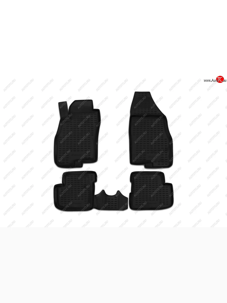 Комплект ковриков в салон (полиуретан, чёрные) FIAT Fiat Grande Punto (2005-2012)  с доставкой в г. Керчь