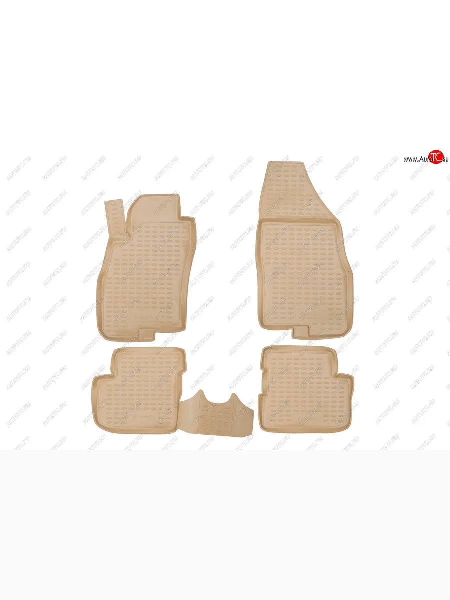Комплект ковриков в салон (полиуретан, бежевые) FIAT Fiat Grande Punto (2005-2012)  с доставкой в г. Пермь