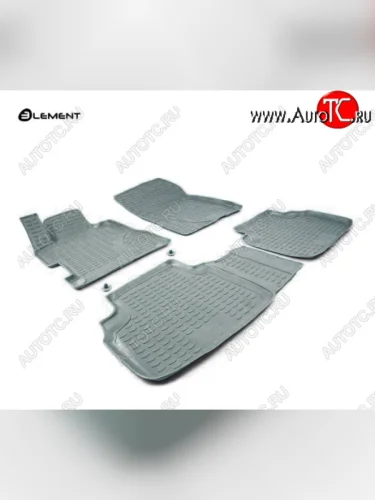 Комплект ковриков в салон (полиуретан, серые) Element Honda CR-V RE1,RE2,RE3,RE4,RE5,RE7 дорестайлинг (2007-2010)