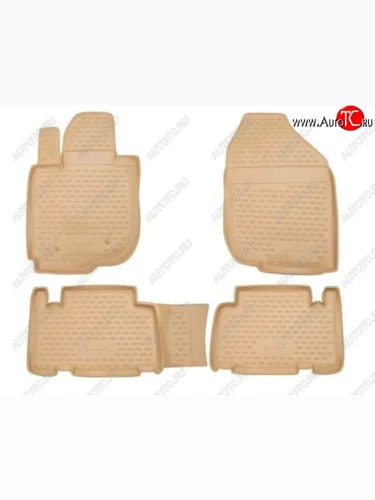 Комплект ковриков в салон (полиуретан, бежевые) Element HUMMER H3 (2005-2010)