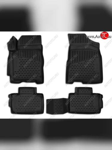 Комплект ковриков в салон (полиуретан, чёрные) Element Hyundai Coupe (2002-2008)