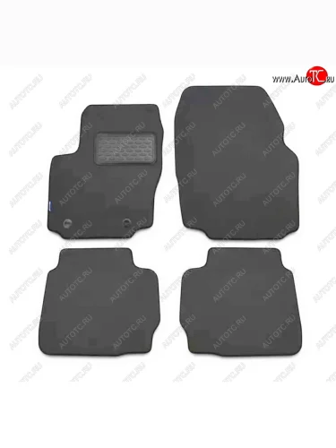 Комплект ковриков в салон (текстиль, серые) Autofamily Hyundai Santa Fe CM дорестайлинг (2006-2009)