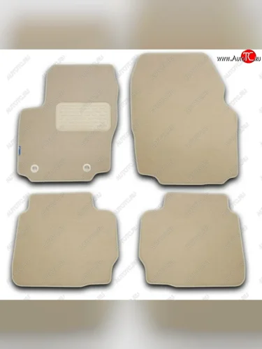Комплект ковриков в салон (текстиль, бежевые) Autofamily Jaguar XF X250 седан (2007-2015)