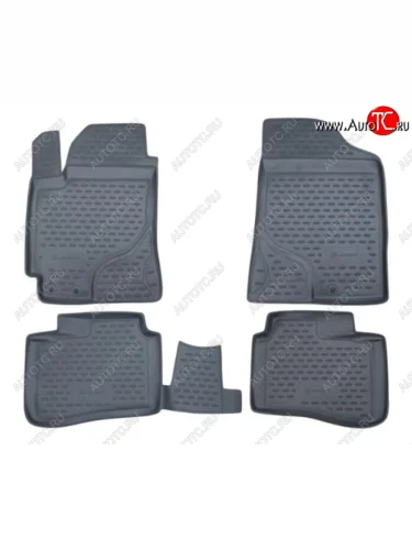 Комплект ковриков в салон (полиуретан, серые) Element KIA Ceed 1 ED рестайлинг, хэтчбэк 5 дв. (2010-2012)