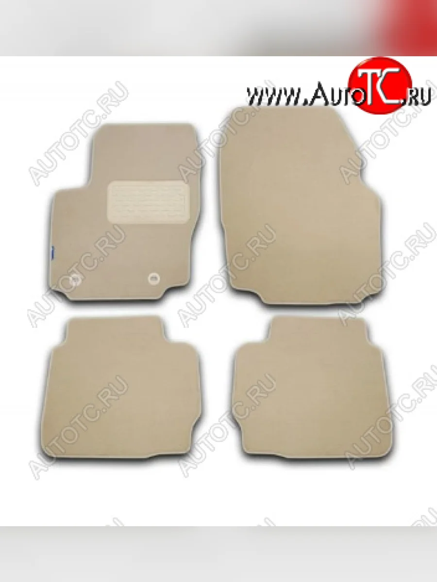 Комплект ковриков в салон (текстиль, бежевые) Autofamily KIA Mohave HM дорестайлинг (2008-2017)  с доставкой в г. Пермь