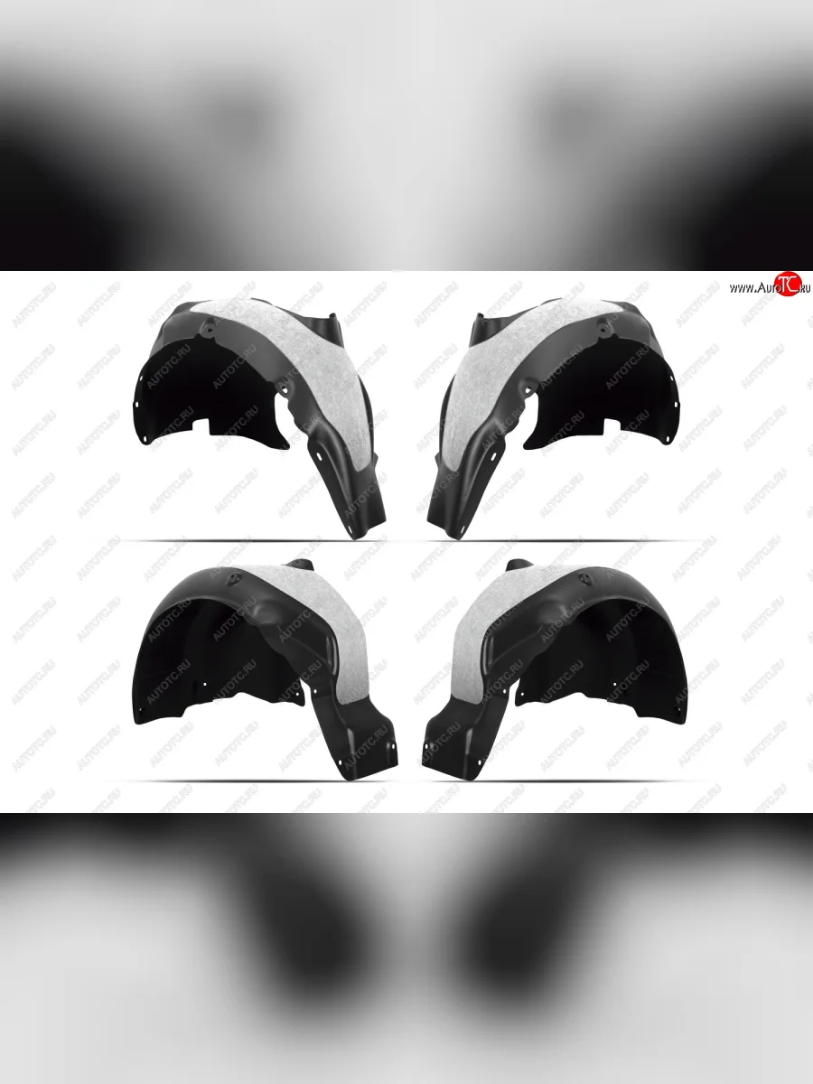 Комплект подкрылков (передние и задние, 4 штуки, с шумоизоляцией) TOTEM Skoda Rapid NH1 хэтчбэк дорестайлинг (2012-2017)  в Керчи Республика Крым
