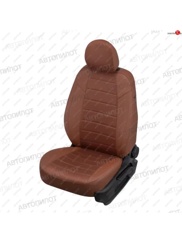 Чехлы сидений (экокожа/алькантара) Автопилот (коричневый) Chery Tiggo 8 PRO (2021-2025)