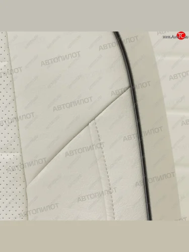 Чехлы сидений (экокожа) Автопилот (белый) Nissan Micra K12 5 дв. дорестайлинг (2002-2005)