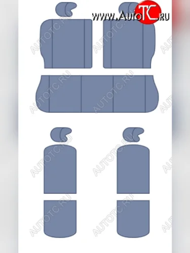 Чехлы сидений (экокожа/алькантара, 50/50) Автопилот Ромб (черный/бежевый) Toyota Land Cruiser Prado  J90 (1996-2002) 3 дв. дорестайлинг, 5 дв. дорестайлинг, 3 дв. рестайлинг, 5 дв. рестайлинг