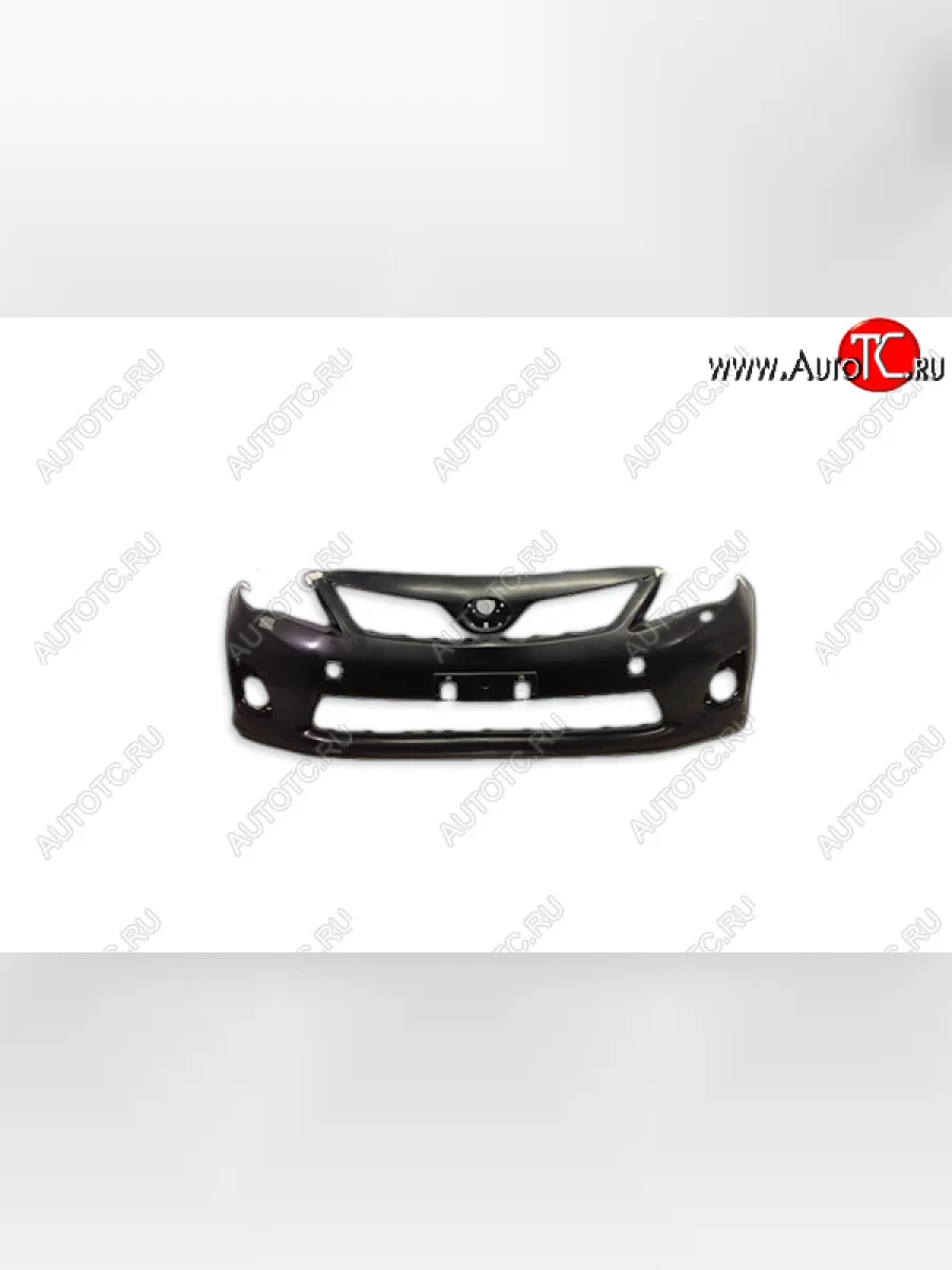 Бампер передний (с отверстиями под ПТФ) GAMMA Toyota Corolla E140 седан рестайлинг (2009-2013) (Неокрашенный)  в Керчи Республика Крым
