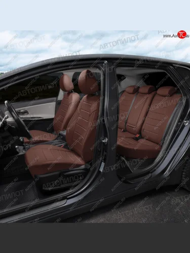 Чехлы сидений (экокожа) Автопилот (темно-коричневый) BMW X1 E84 (2009-2015)
