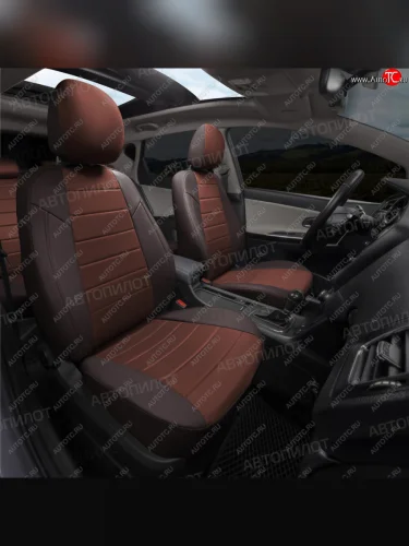 Чехлы сидений (экокожа/алькантара) Автопилот (шоколад) BMW X1  E84 (2009-2015)