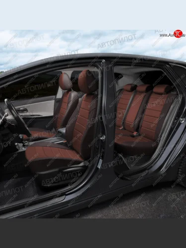 Чехлы сидений (экокожа/алькантара) Автопилот (шоколад) BMW X3  E83 (2003-2009)