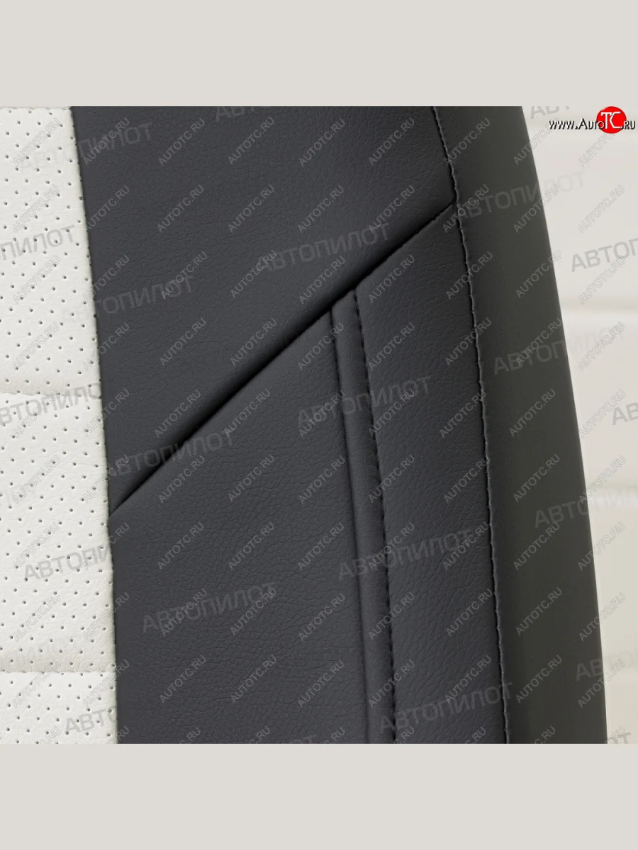 Чехлы сидений (экокожа) Автопилот Chery Amulet (Corda) A15 лифтбэк (2003-2010) (черный/белый)  в Самаре Самарской области