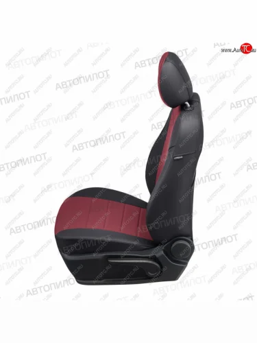 Чехлы сидений (экокожа, 7 мест) Автопилот (черный/бордовый) Chery Cross Eastar B14 (2006-2015)
