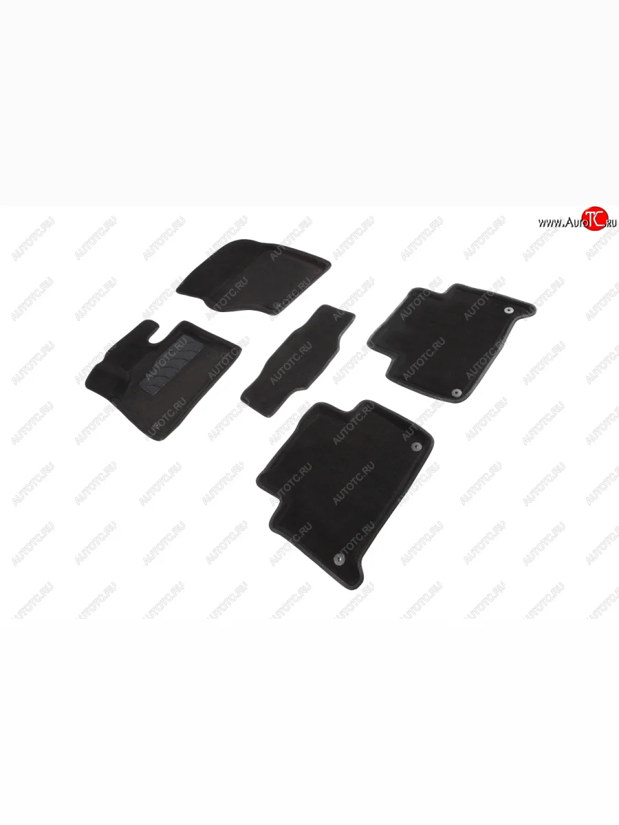 Коврики в салон (3D, ворс) SeiNtex Audi Q7 4L дорестайлинг (2005-2009) (Чёрный)  с доставкой в г. Пермь