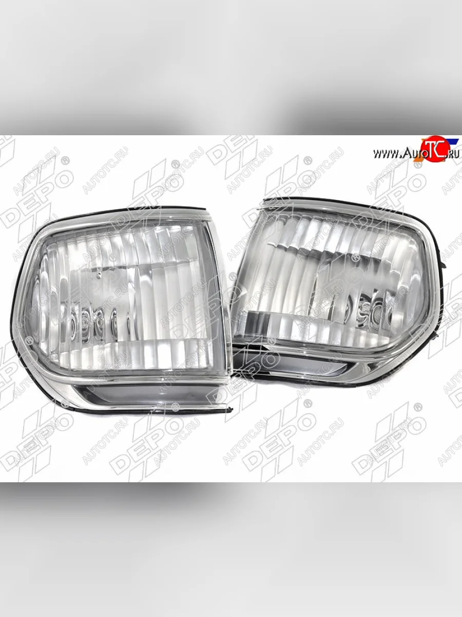 Передние габаритные фонари (комплект, хрусталь) DEPO Toyota Land Cruiser 80 (1989-1997)  в Самаре Самарской области