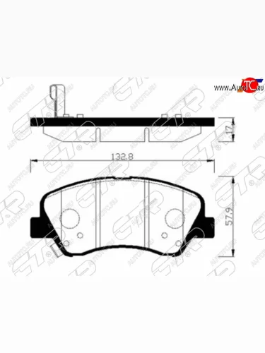 Колодки тормозные CTR (передние) Hyundai Solaris RBr седан дорестайлинг (2010-2014)