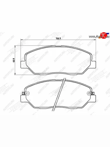 Колодки тормозные FERODO (передние) KIA Sorento XM рестайлинг (2012-2015)