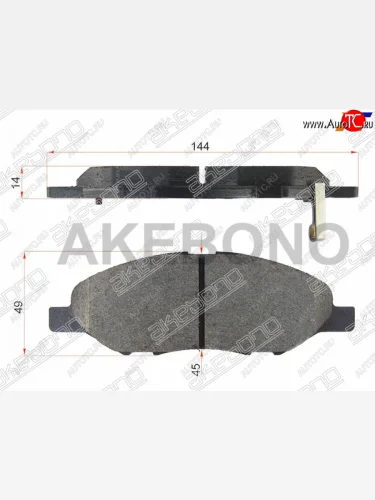 Колодки тормозные AKEBONO (передние) Nissan Note 1 E11 рестайлинг (2008-2013)