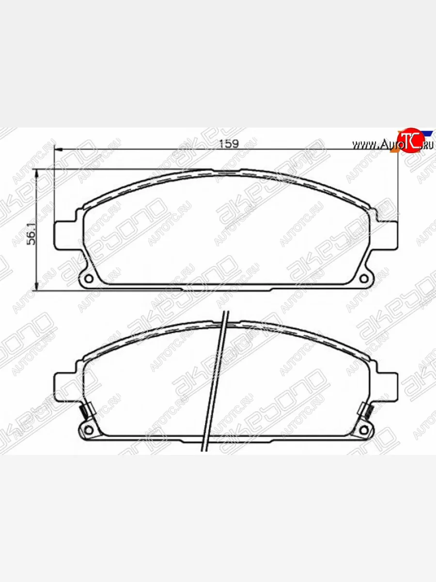Колодки тормозные AKEBONO (передние) Nissan Terrano2 R50 дорестайлинг (1995-1999)  в Самаре Самарской области