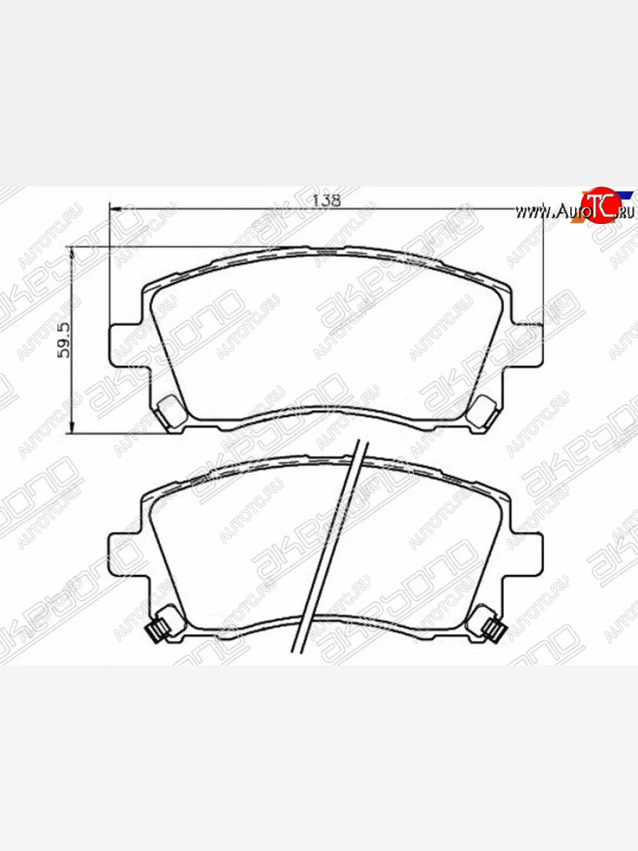 Колодки тормозные AKEBONO (передние) Subaru Legacy BH/BE12 универсал (1998-2003)  в Самаре Самарской области