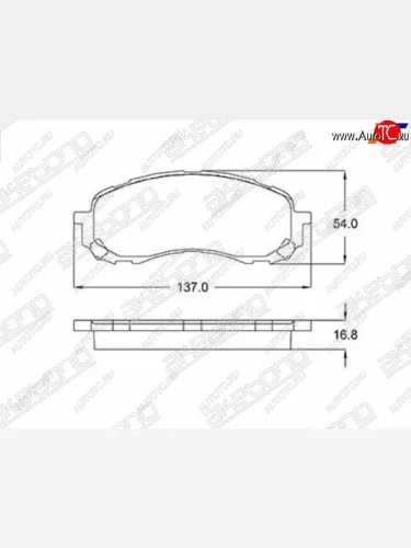 Колодки тормозные AKEBONO (передние) Subaru Forester SH (2008-2013)