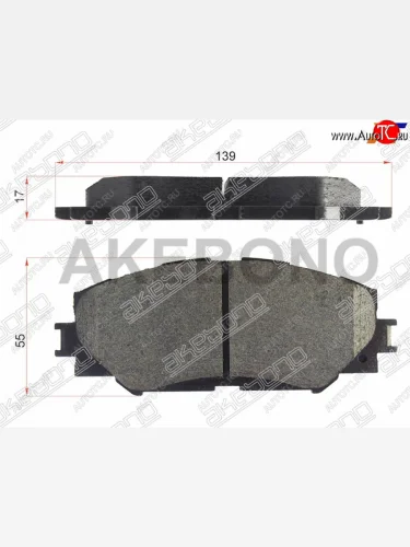 Колодки тормозные AKEBONO (передние) Toyota Corolla E140 седан рестайлинг (2009-2013)