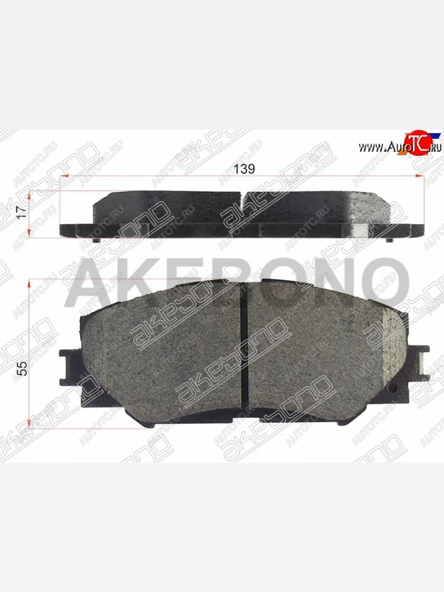 Колодки тормозные AKEBONO (передние) Toyota Corolla E140 седан рестайлинг (2009-2013)  в Керчи Республика Крым