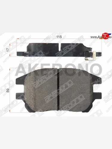 Колодки тормозные AKEBONO (передние) Toyota Harrier XU10 рестайлинг (2000-2003)