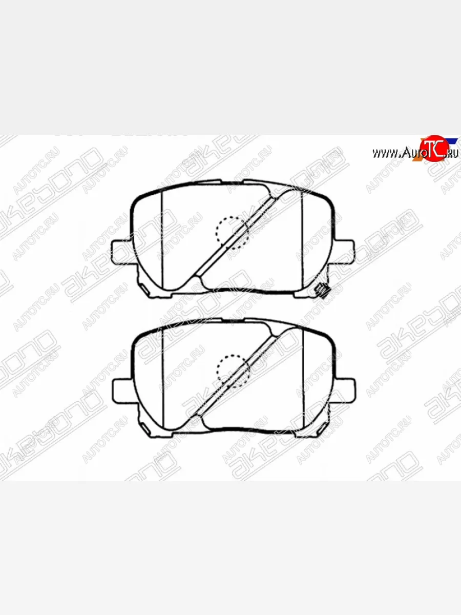 Колодки тормозные AKEBONO (передние) Toyota Ipsum ACM20 дорестайлинг (2001-2003)  в Керчи Республика Крым