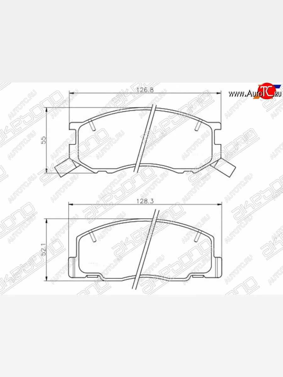 Колодки тормозные AKEBONO (передние) Toyota LiteAce Noah (1996-2001)  в Керчи Республика Крым