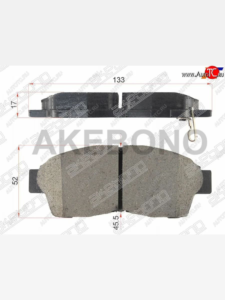 Колодки тормозные AKEBONO (передние) Toyota Corolla E100 седан (1991-2002)  в Перми Пермском крае