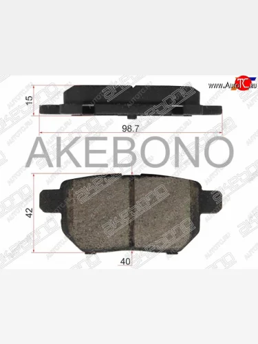 Колодки тормозные AKEBONO (задние) Toyota Corolla E140 седан рестайлинг (2009-2013)