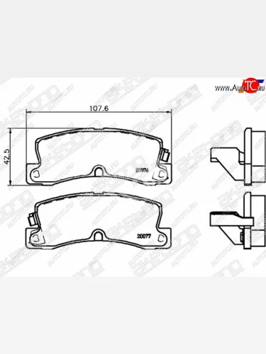 Колодки тормозные AKEBONO (задние) Toyota Corolla Levin  E110 - Harrier  XU10